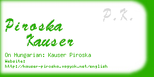 piroska kauser business card